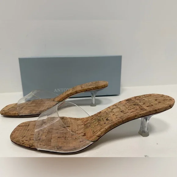 Antonio Melani Cork Sandals with Clear Straps - Picture 3 of 6
